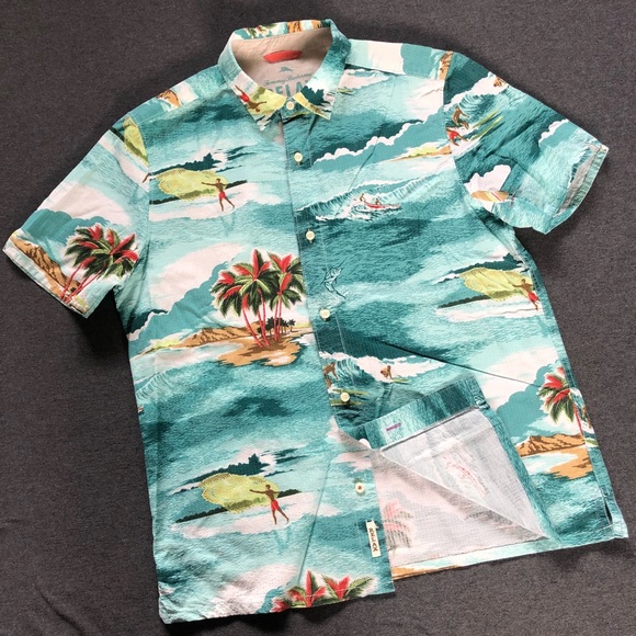 Tommy Bahama Island Hawaiian Shirt (modern fit) size M - Picture 2 of 7